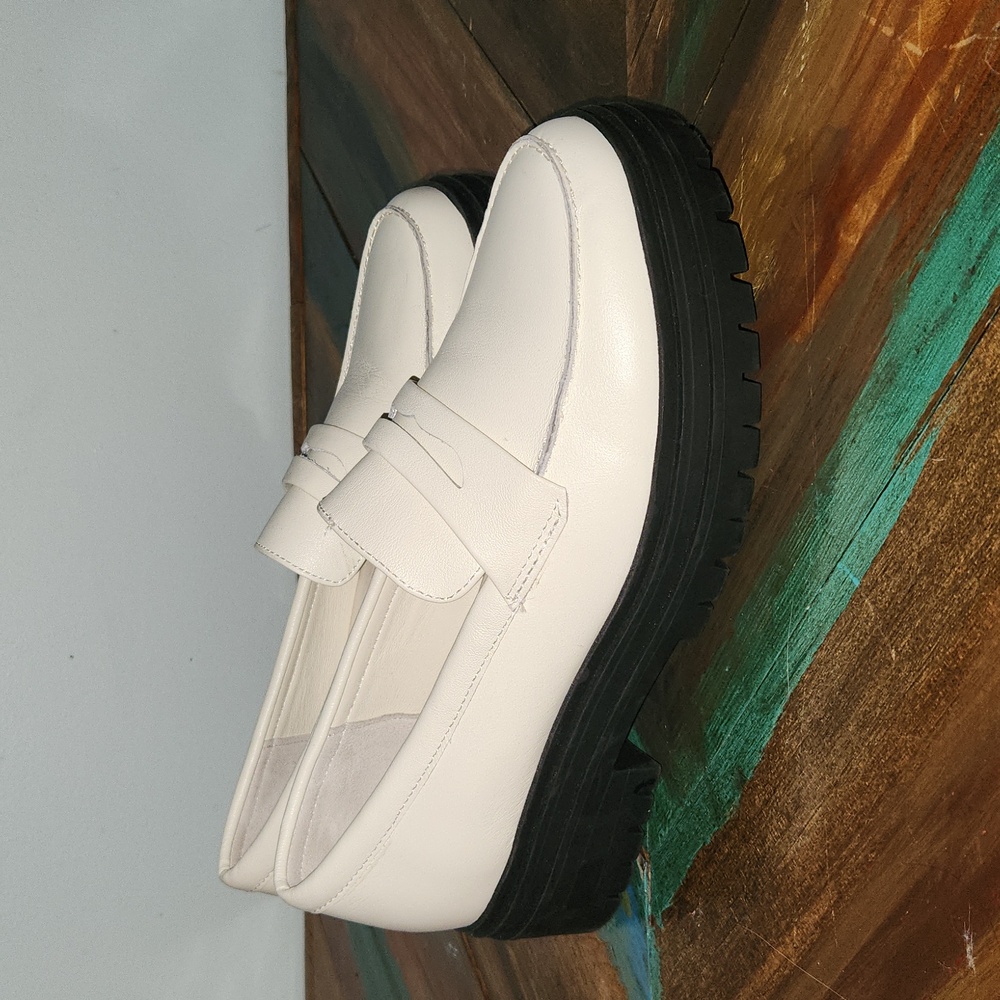 Quince Cream Loafers with lug sole